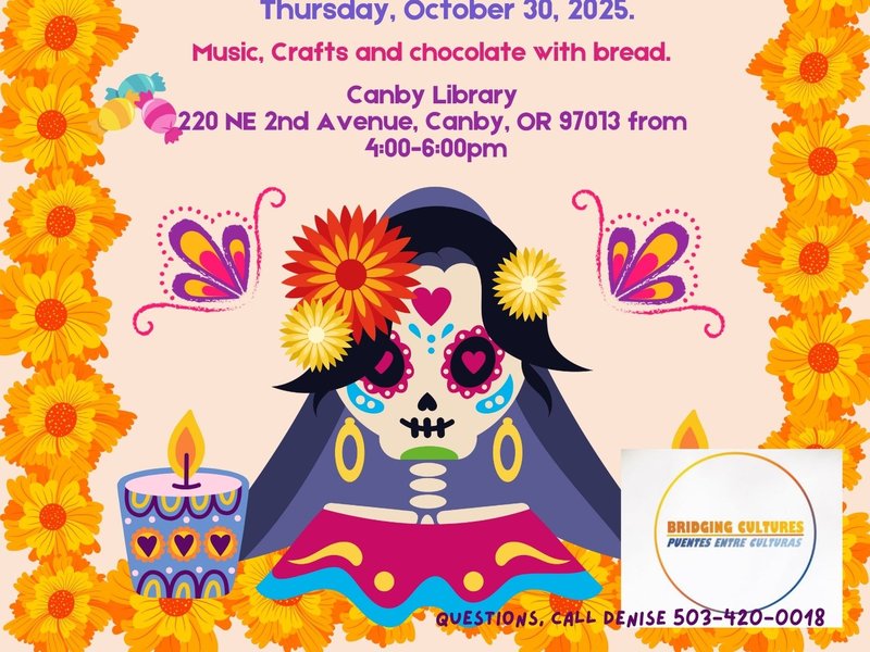 Flyer for Día de los muertos celebration
