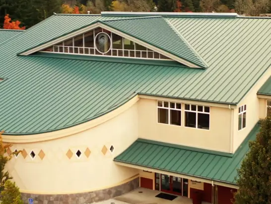 Drone view of the Confederated Tribes of Grand Ronde government building