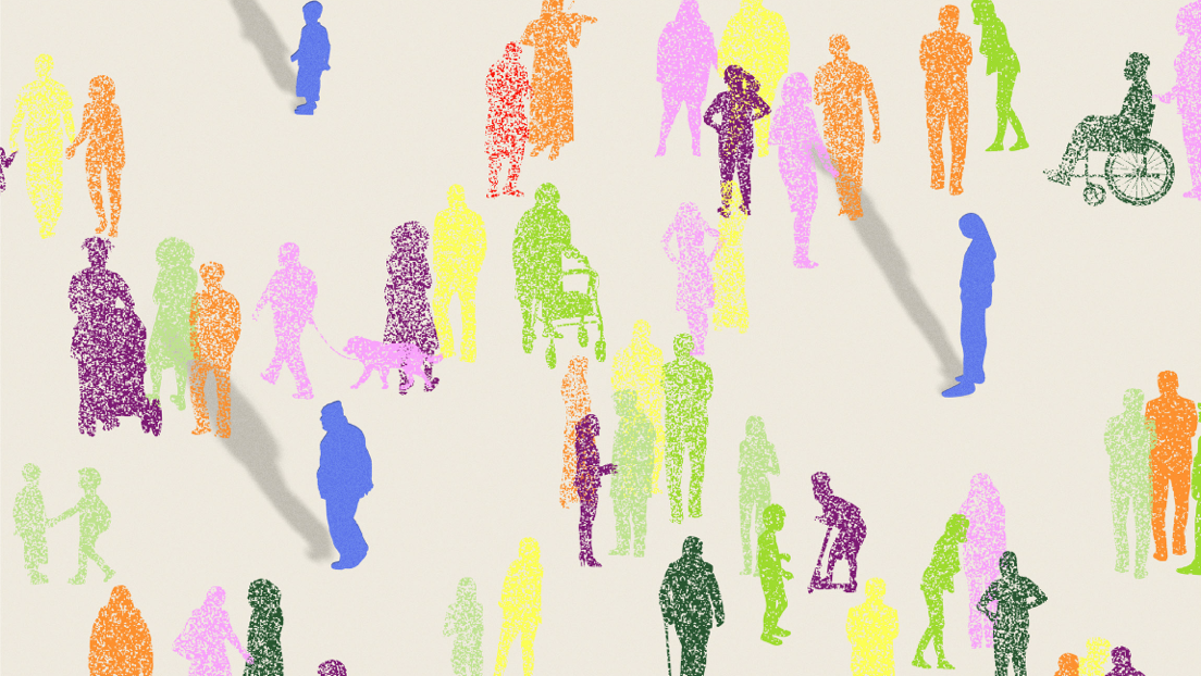 Illustration depicting social isolation